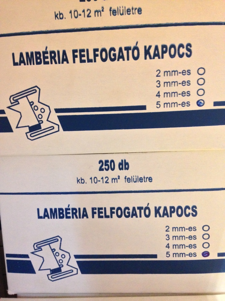 Lambéria rögzítő kapocs 250db/doboz
